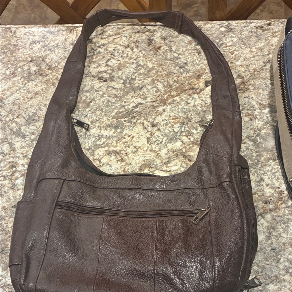 Brown Leather Shoulder Bag
